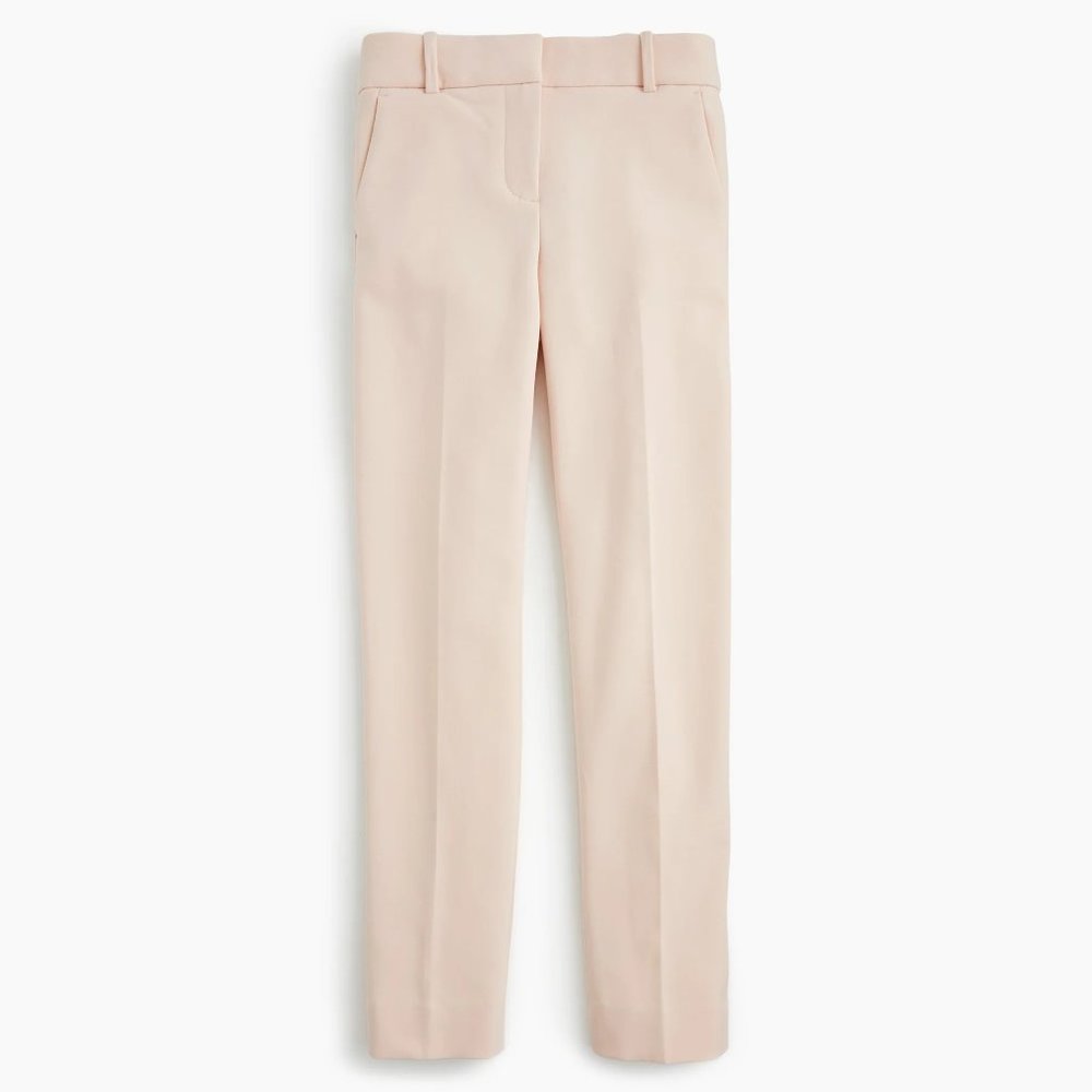 NWT Womens Size 10 J. Crew Pink Cameron Slim Crop Pant in Four-Season Stretch